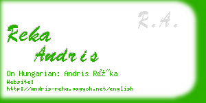 reka andris business card